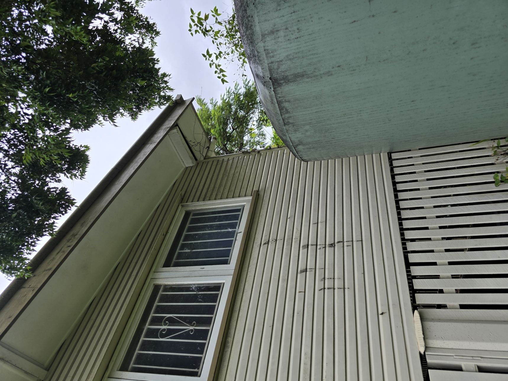 House exterior with mould stains